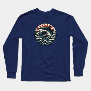 Sinister monster shark attacking Long Sleeve T-Shirt